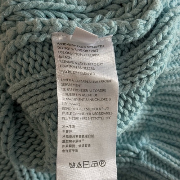 Free People Sweetheart Chunky Knit Mock Neck Oversized Sweater (L) - Picture 6 of 6